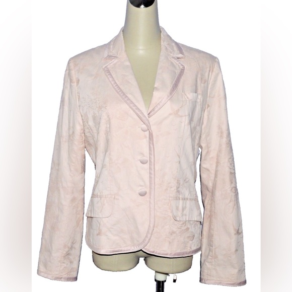 H&M NEW $50 NWT SIZE 10 M MEDIUM LIGHT PINK BLAZER JACKET - Picture 1 of 6